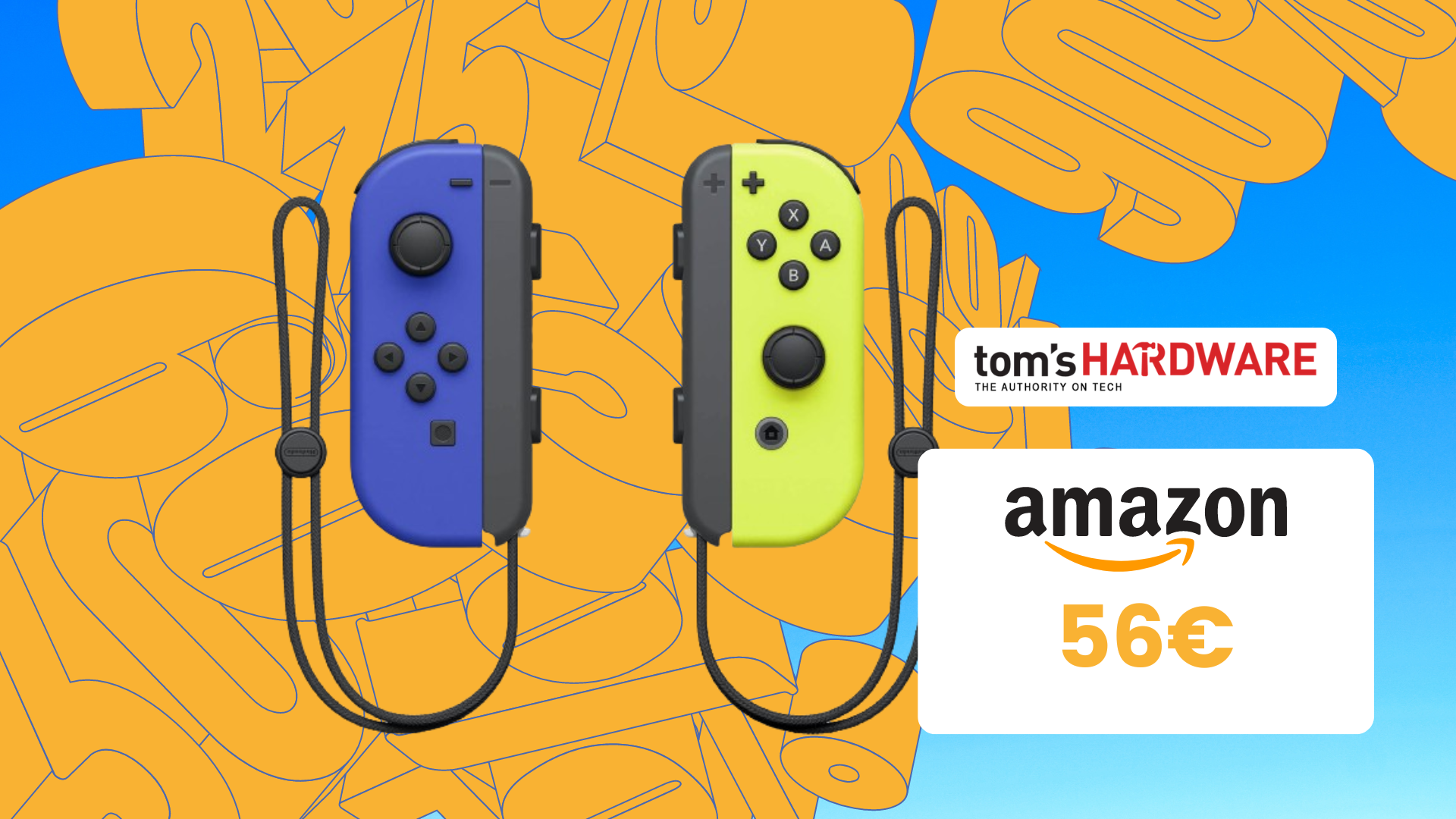 Solo 56€ Per Questi Joy Con Per Nintendo Switch Blu E Giallo Neon Tom