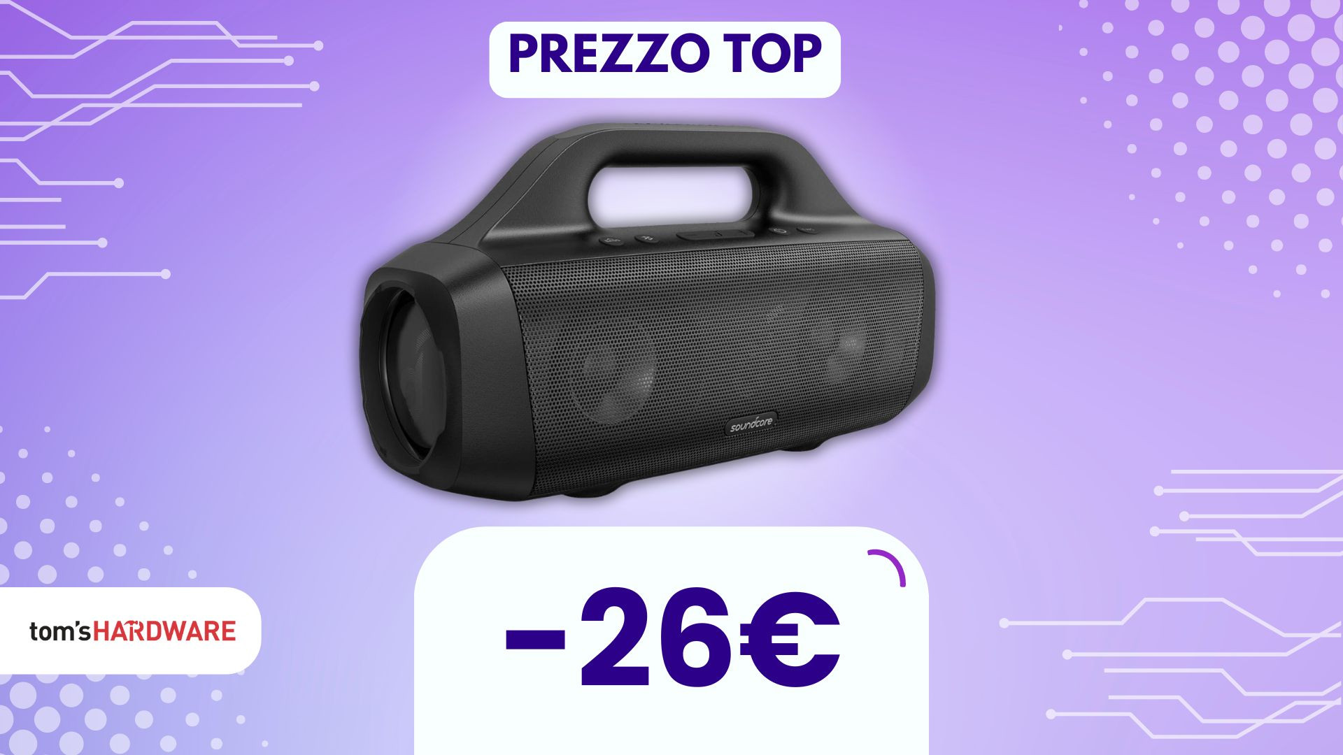 Resistenza al top e bassi profondi: DOPPIO SCONTO su questa cassa Bluetooth Soundcore!