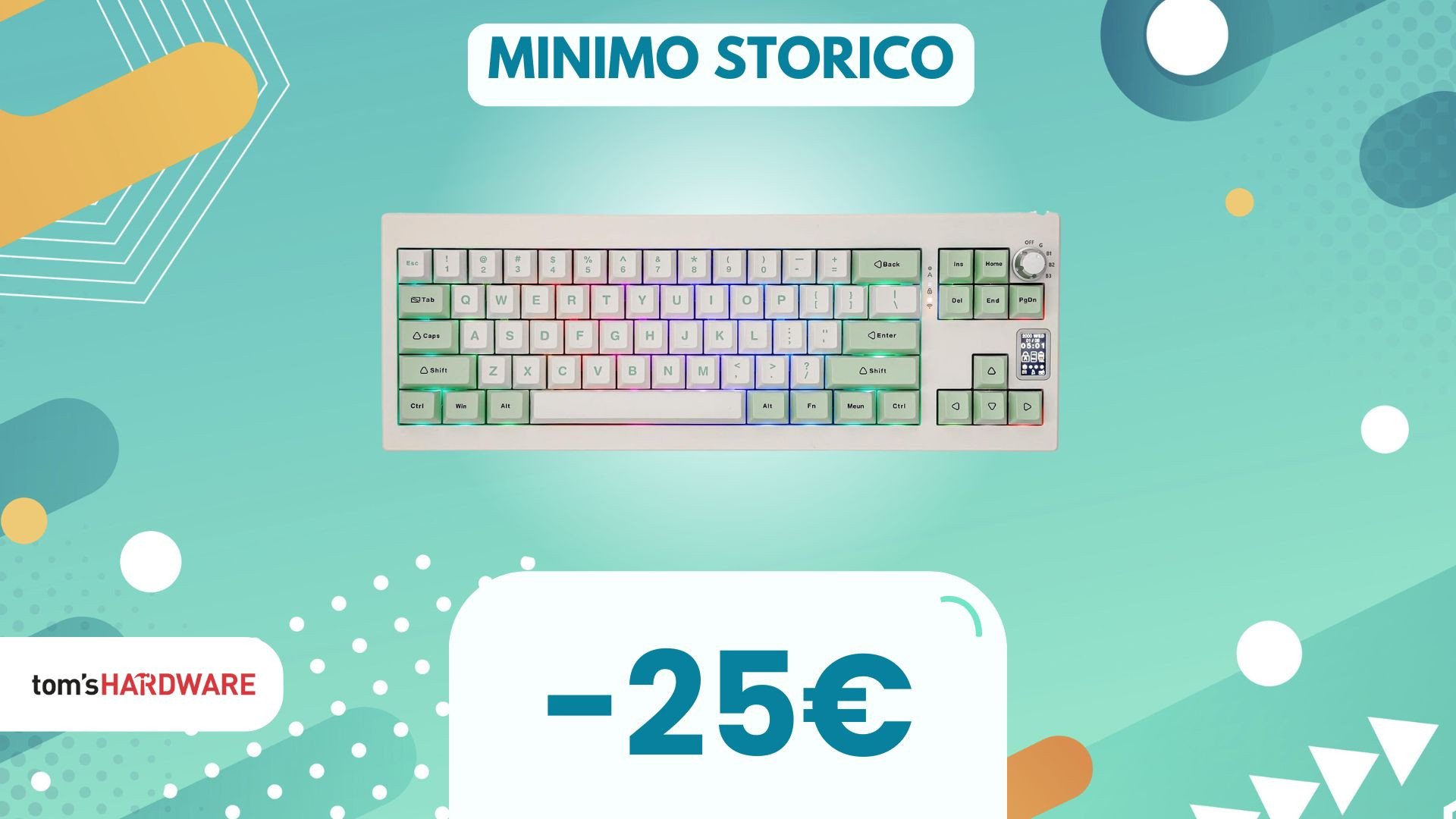 Questa bellissima tastiera meccanica ha anche un display, e che SCONTO!