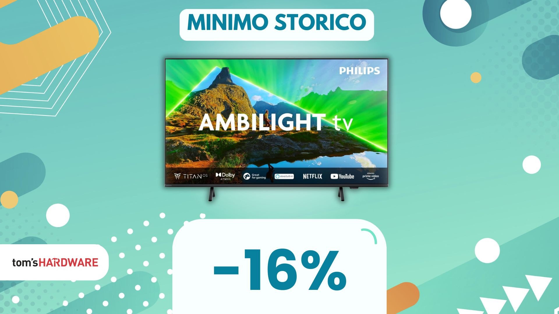 Immersione MASSIMA e prezzo MINIMO per questa Smart TV Philips Ambilight!