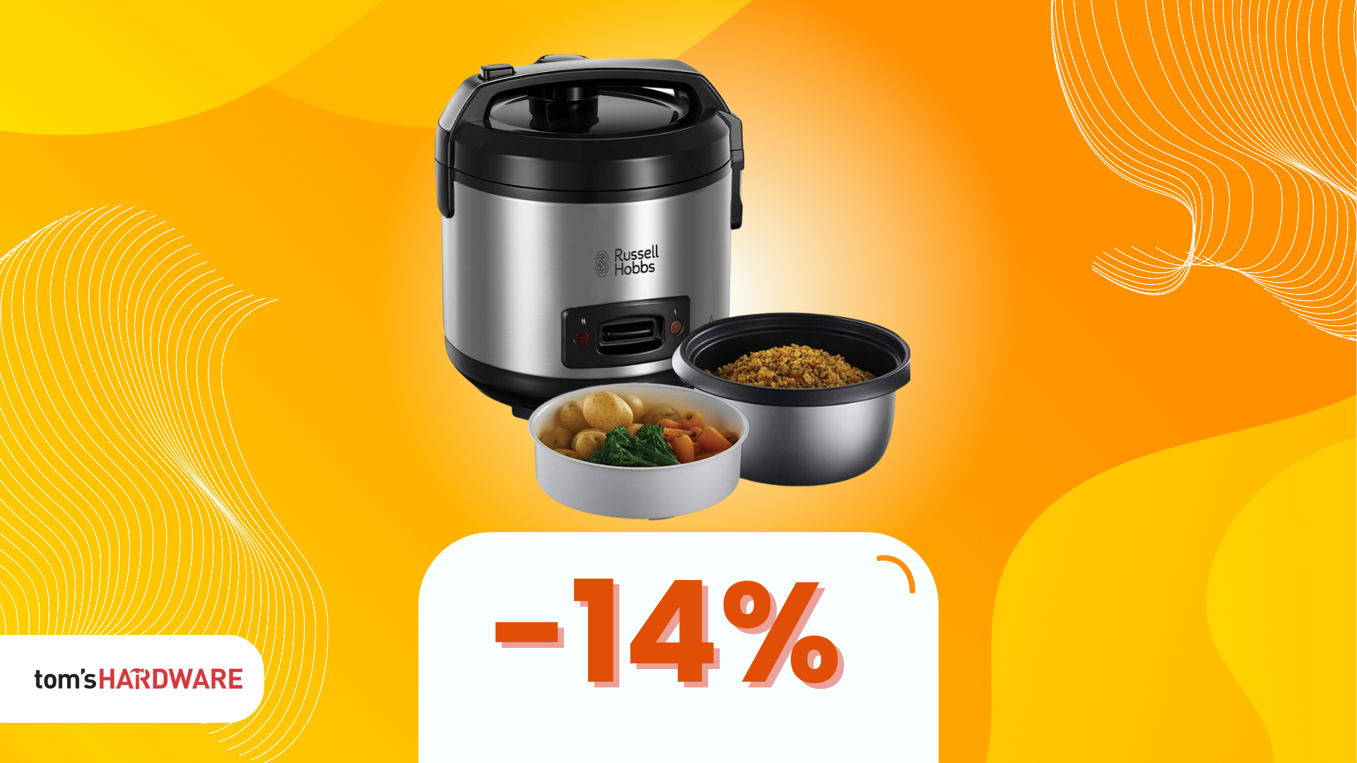 Il segreto per un riso sempre perfetto? Il cuociriso Russell Hobbs ora col 14% di sconto!