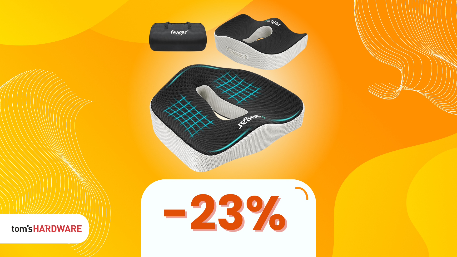 Cuscino per sedile con memory foam, CHE PREZZO! Su Amazon risparmi il 23%