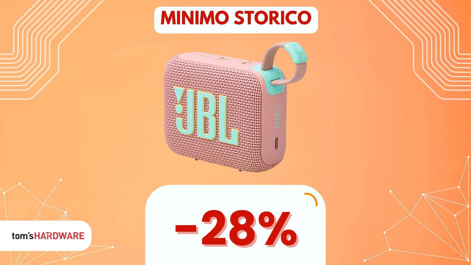 Questa piccolissima cassa Bluetooth JBL sfida acqua e polvere, e CHE AUDIO! (-28%)