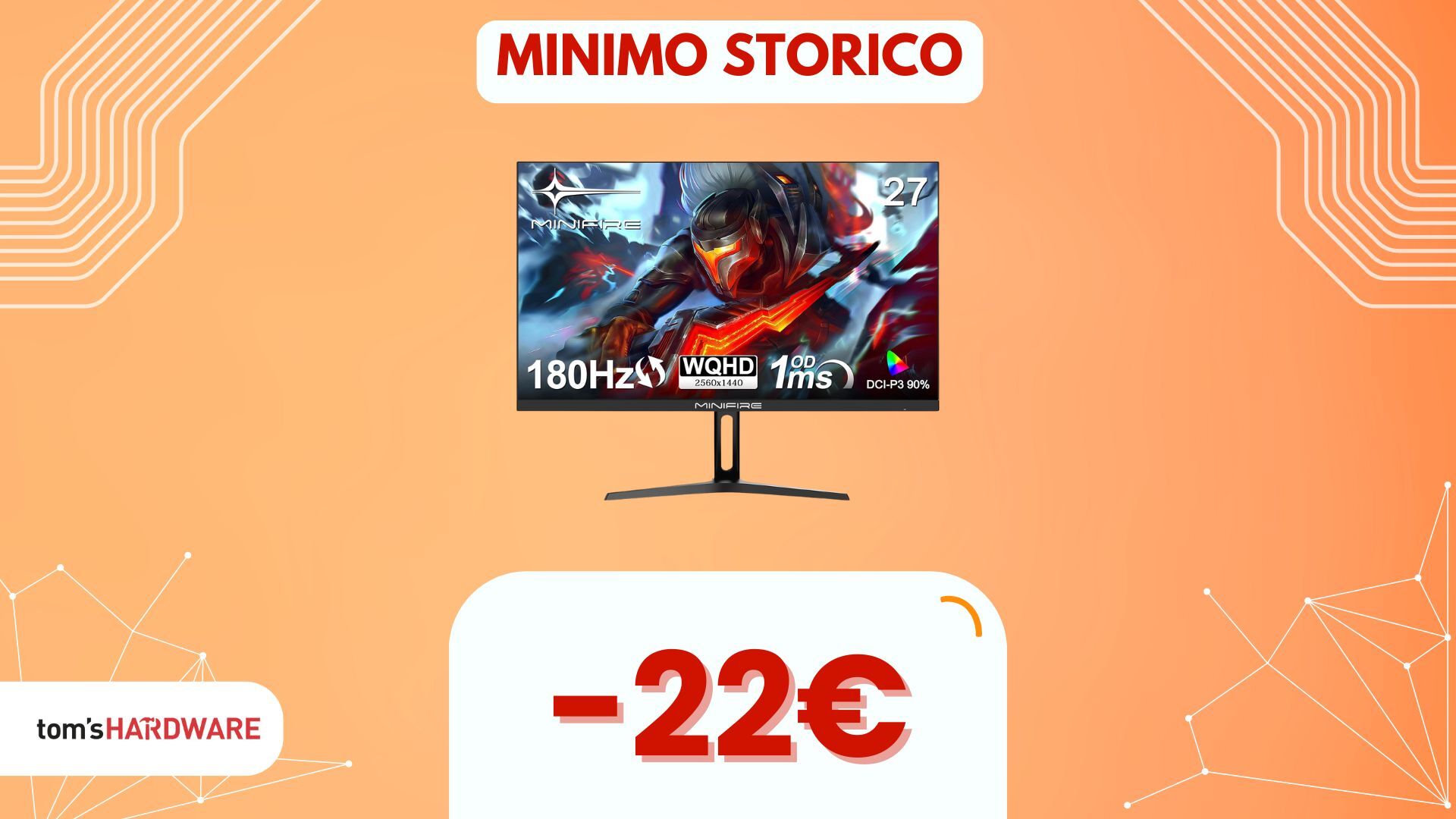 A questo monitor da gaming WQHD da 180Hz non basta un prezzo basso, c'è anche un COUPON!