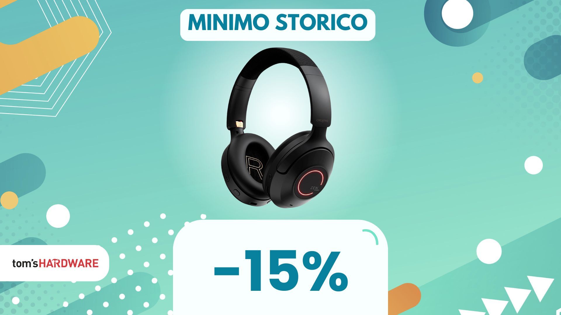 Audio al TOP per 100 ore con queste cuffie wireless Creative!