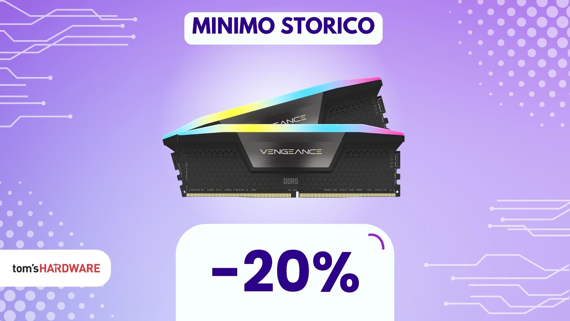 SUPER SCONTO su queste RAM DDR5 Corsair da 16 GB, e non mancano gli RGB!