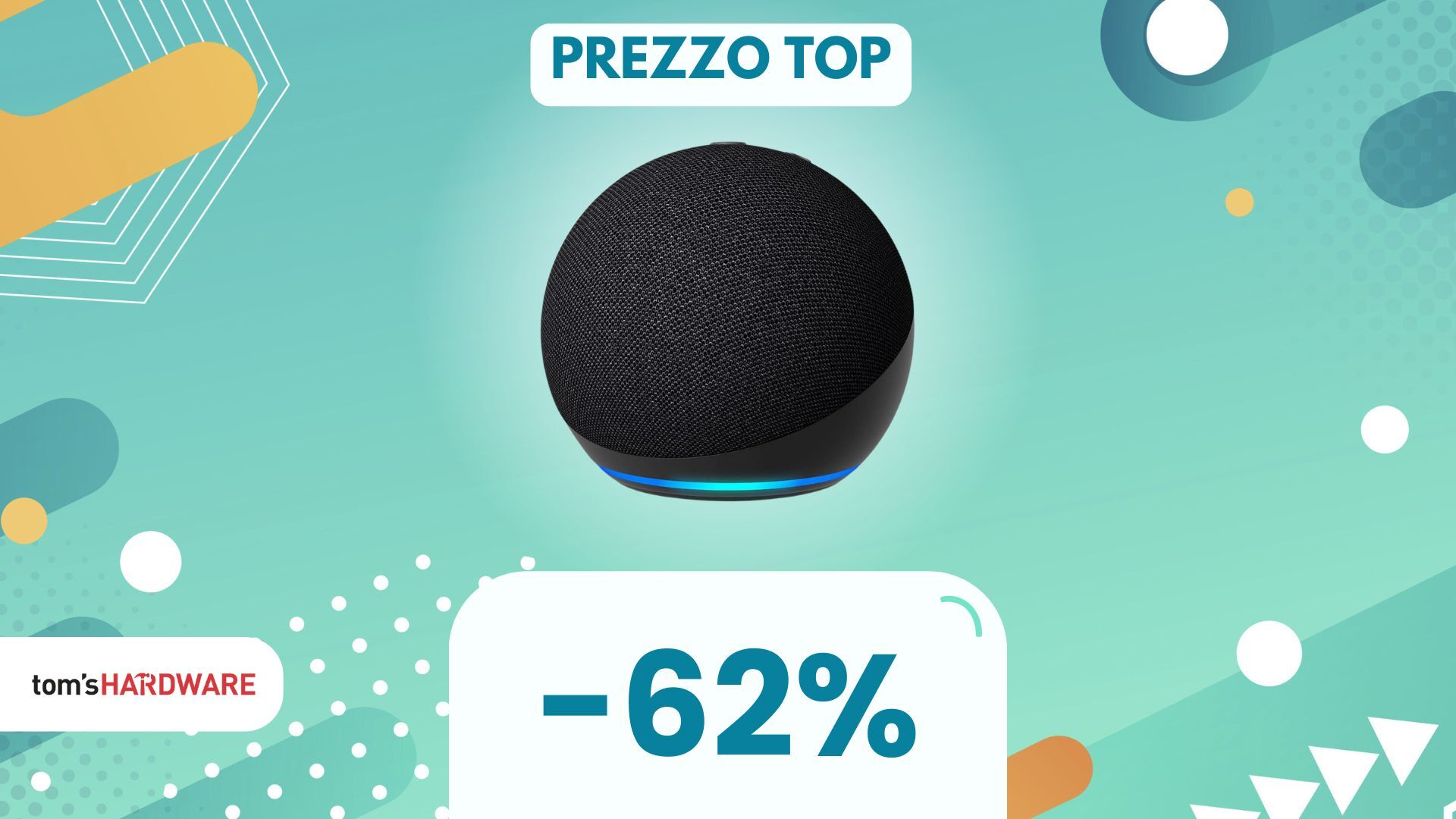 Per l'Amazon Echo Dot di 5ª generazione la vera OFFERTA è oggi! (-62%)