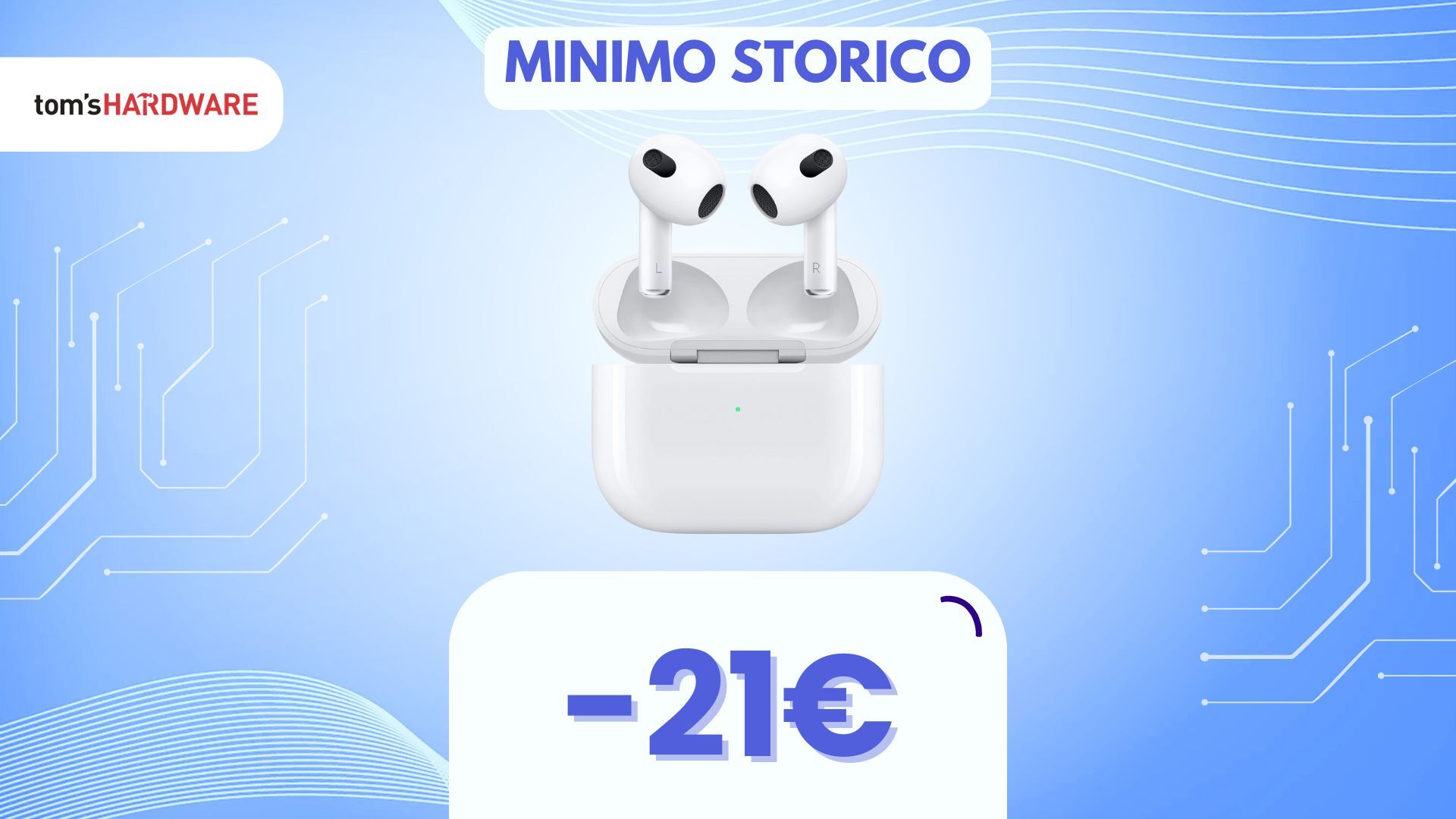 Con questo SCONTO le AirPods di terza generazione con custodia MagSafe arrivano al MINIMO STORICO!