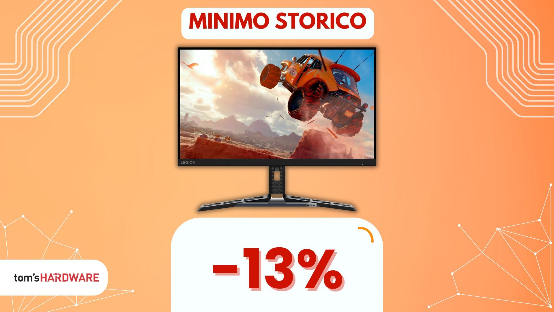 Competere diventa più facile grazie a questo monitor da gaming Lenovo, non perderete un fotogramma!