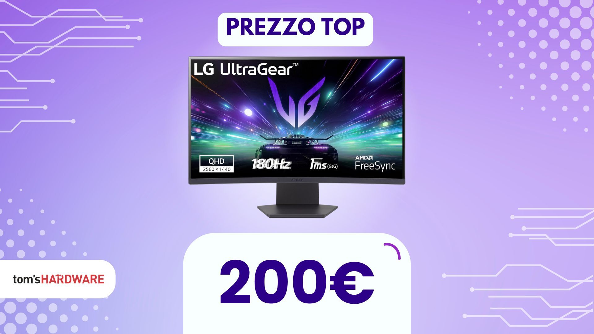 Oggi bastano 200€ per fare tuo un OTTIMO monitor da gaming LG, fra QHD e 180Hz!