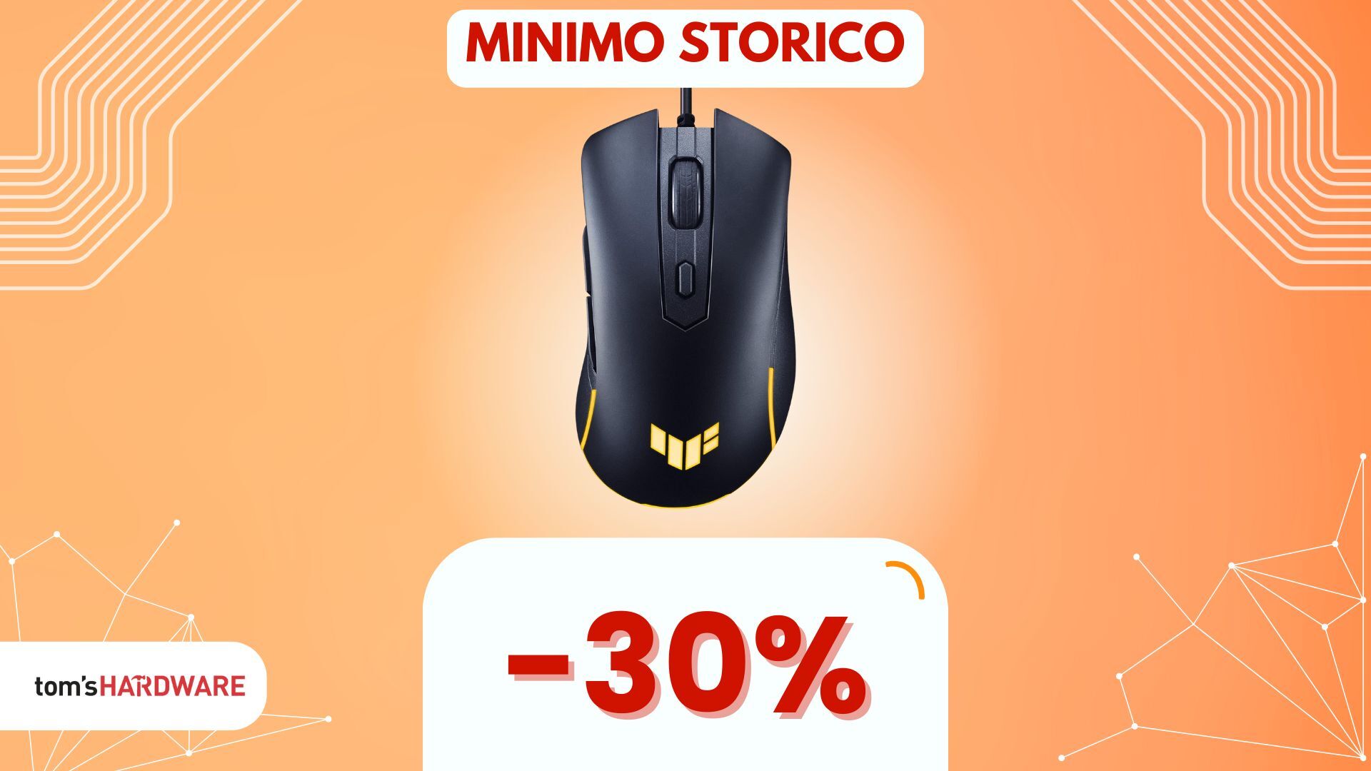 Questo mouse da gaming ASUS TUF è un peso piuma: ma non mancano precisione e un SUPER SCONTO!