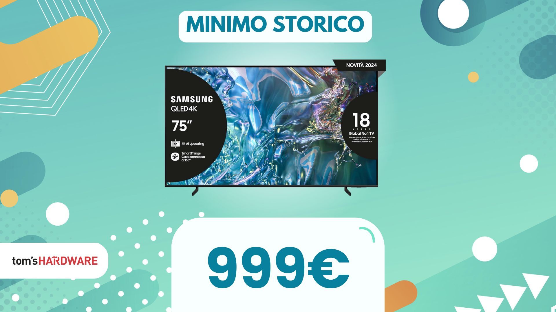 Altro che cinema: con questa Smart TV Samsung QLED da 75" la sala sarà il tuo salotto!