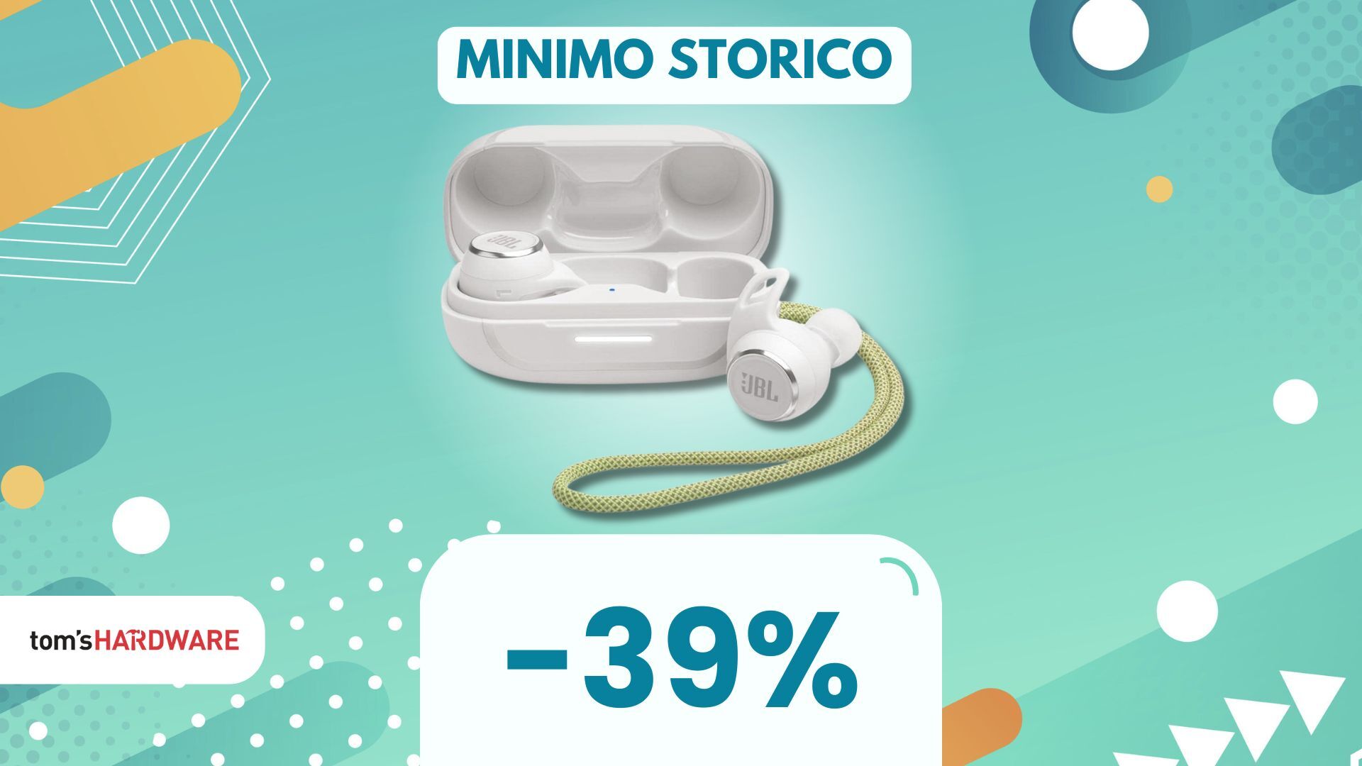 Vuoi degli auricolari ANC resistenti e che durino tutto il giorno? Guarda che sconto sui JBL Reflect Aero! (-39%)