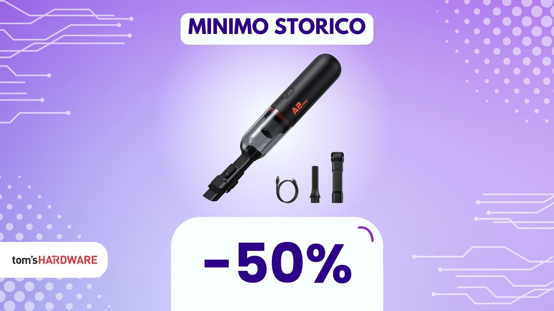 A questo COMODISSIMO mini aspirapolvere portatile mancava solo uno SCONTO DEL 50%!