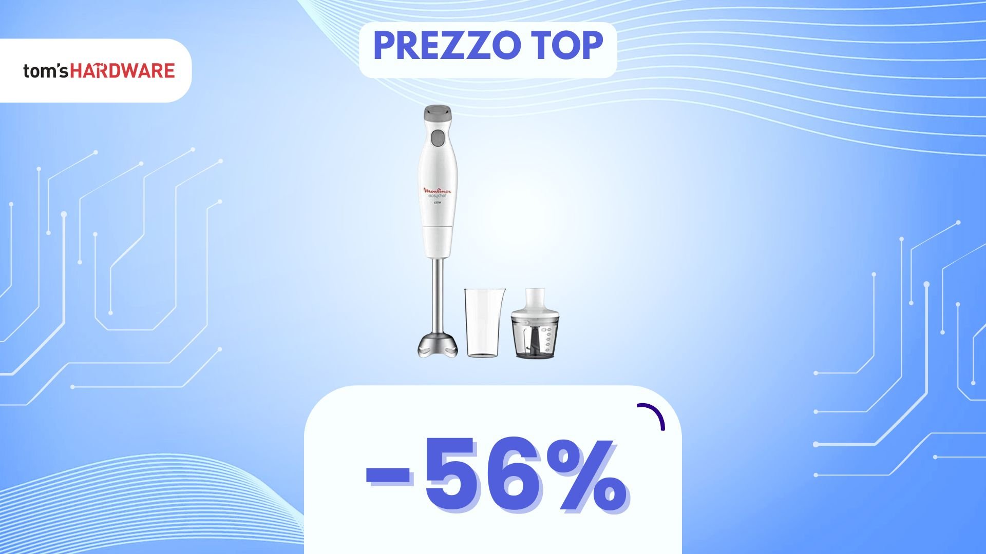 Spendi poco e puoi frullare tutto: con questo Moulinex 2 in 1 risparmi il 56%!