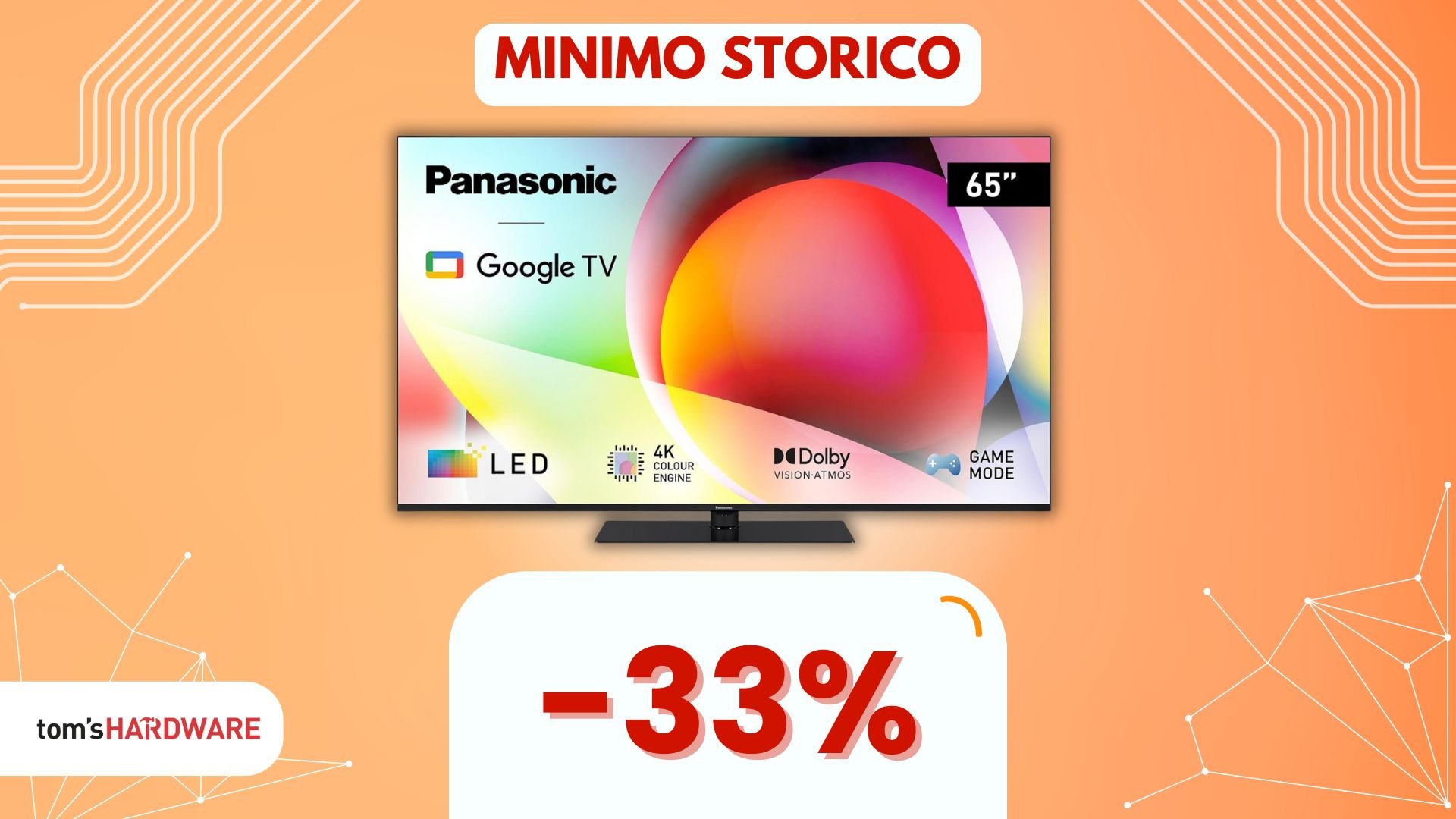 CROLLO DI PREZZO: questa Smart TV da 65" con Chromecast integrato è in SUPER SCONTO! (-34%)