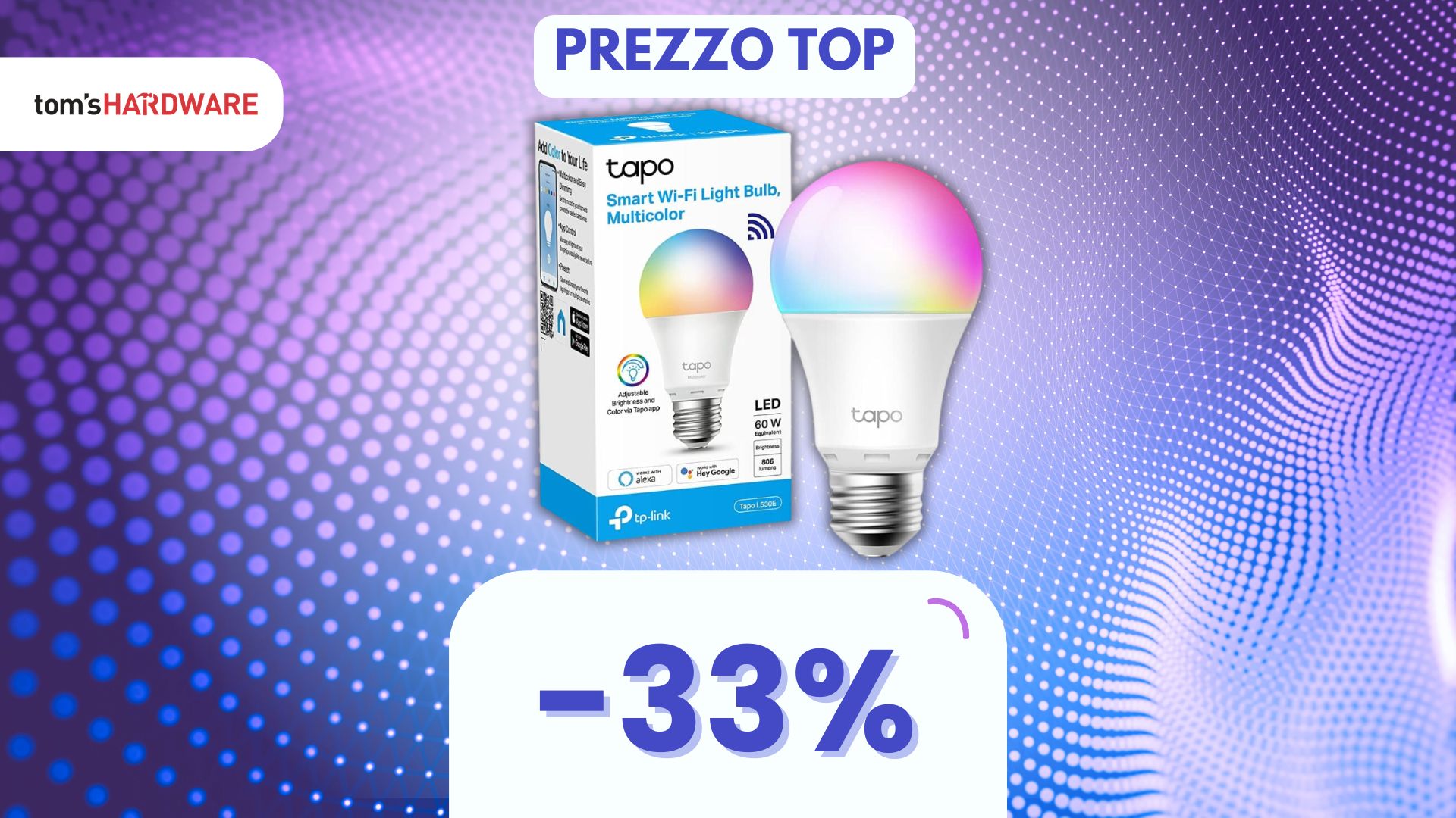 Una lampadina Smart con 16 milioni di colori al prezzo di una pizza: non perdere questa GRANDE OFFERTA! (-33%)