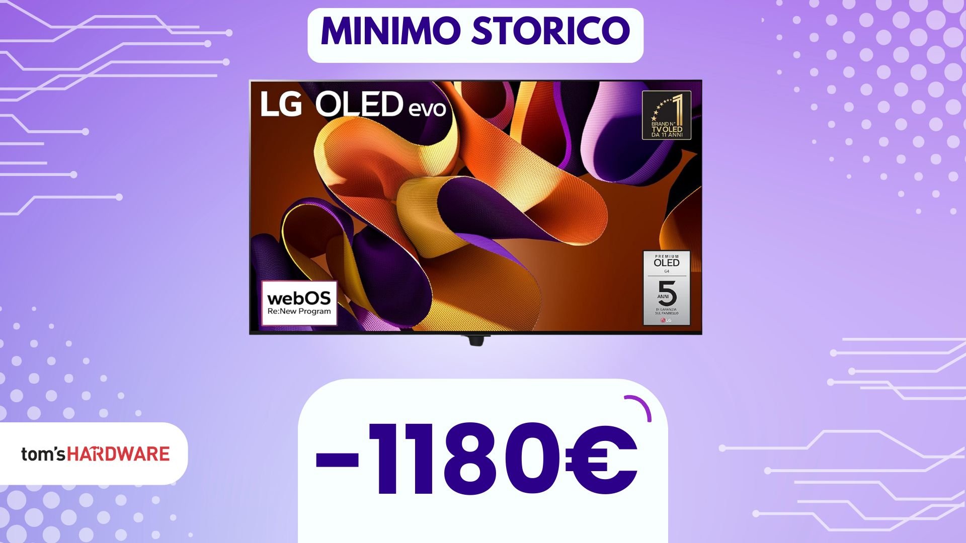 Questa Smart TV LG OLED da 65" non è mai costata meno, è in sconto di 1180€!