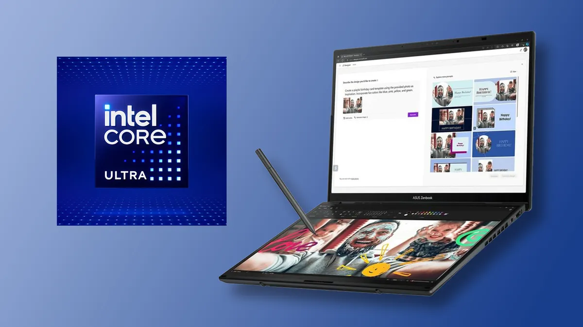 Un Asus Zenbook Duo compare da un rivenditore equipaggiato con un Arrow Lake-H