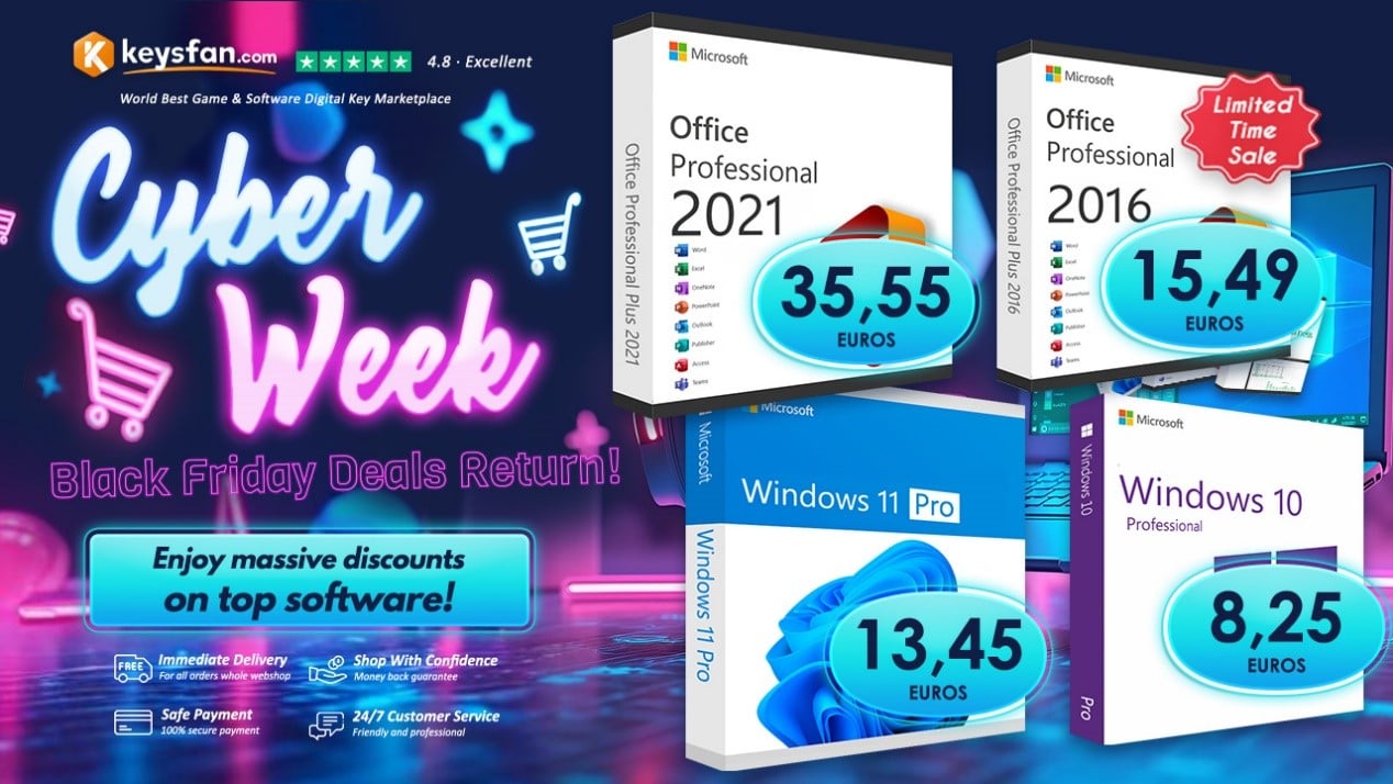 Cyber Week: Office e Windows 11 a partire da 10€