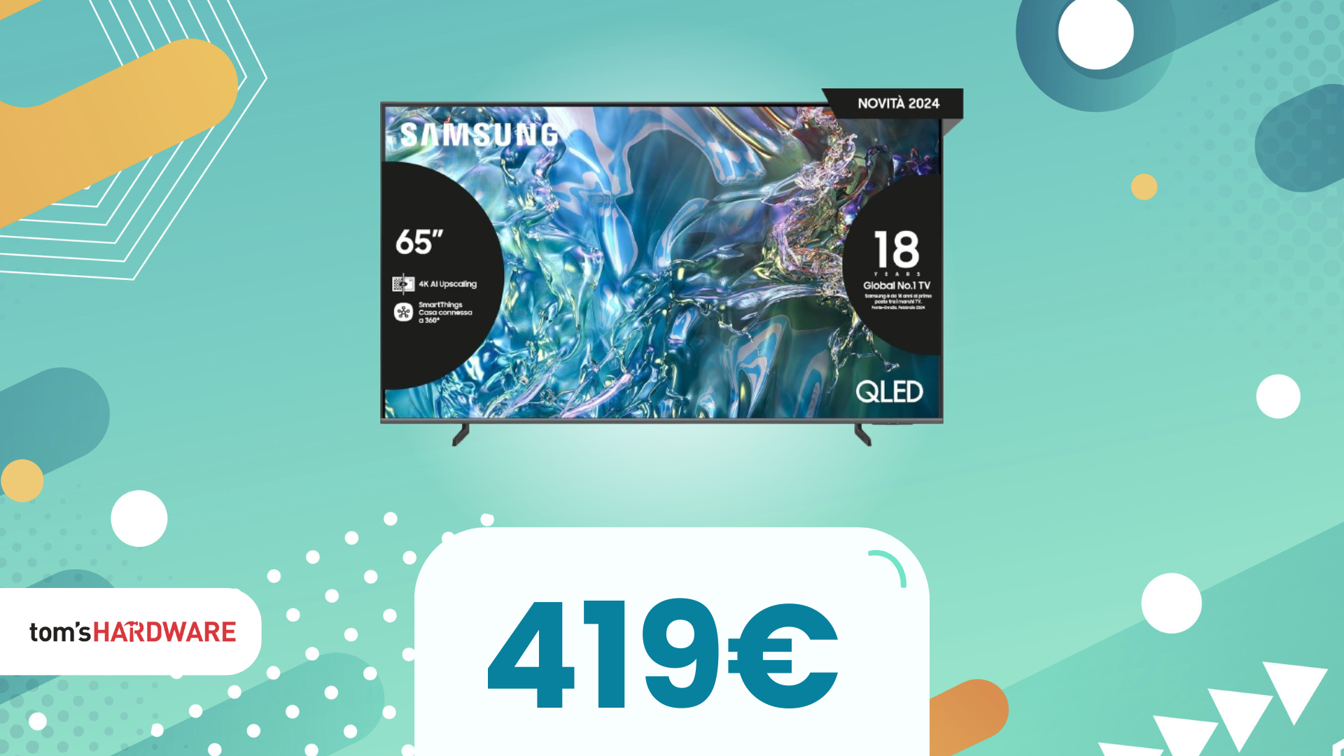 Sblocca il potenziale dell'intrattenimento con la smart TV QLED Samsung QE43Q64DAUXZT a prezzi incredibili!