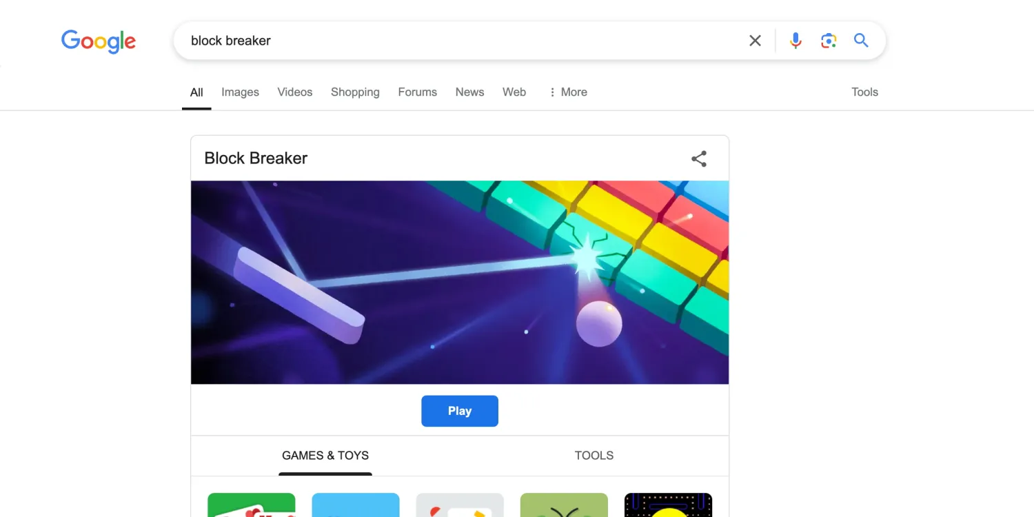 Google aggiunge un gioco gratis alla sua Ricerca