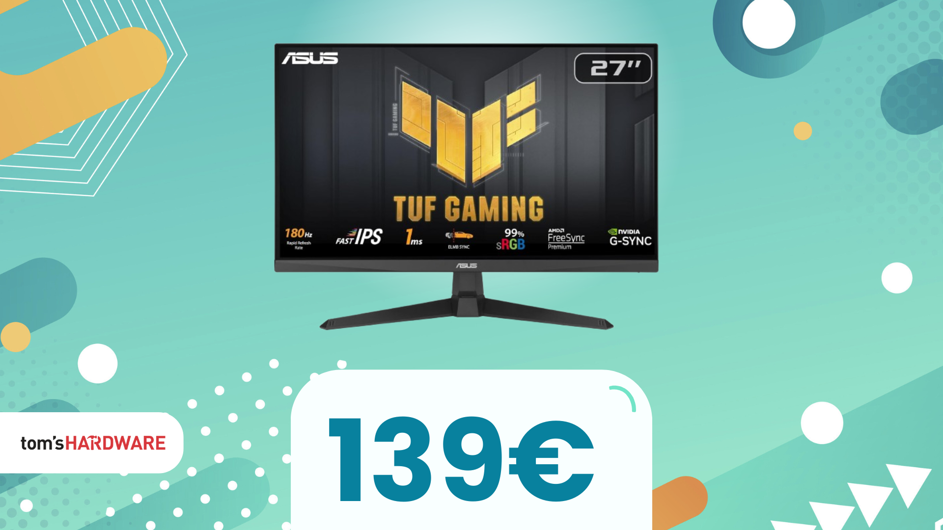 Monitor 27" 180Hz ASUS a un PREZZO IMPERDIBILE! MENO di 140€!