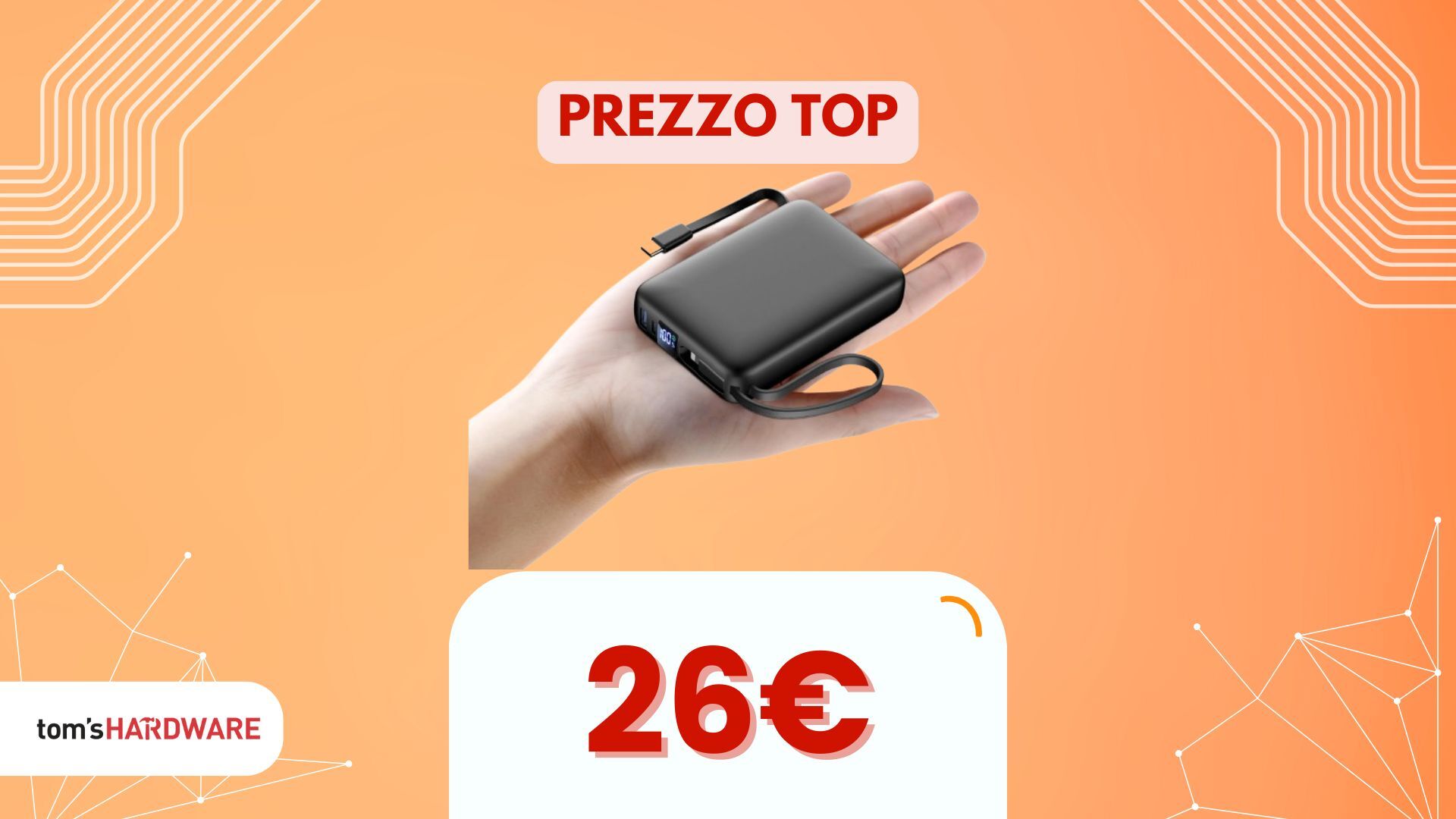 26.800mAh in una powerbank compatta e conveniente, che sta nel palmo della mano