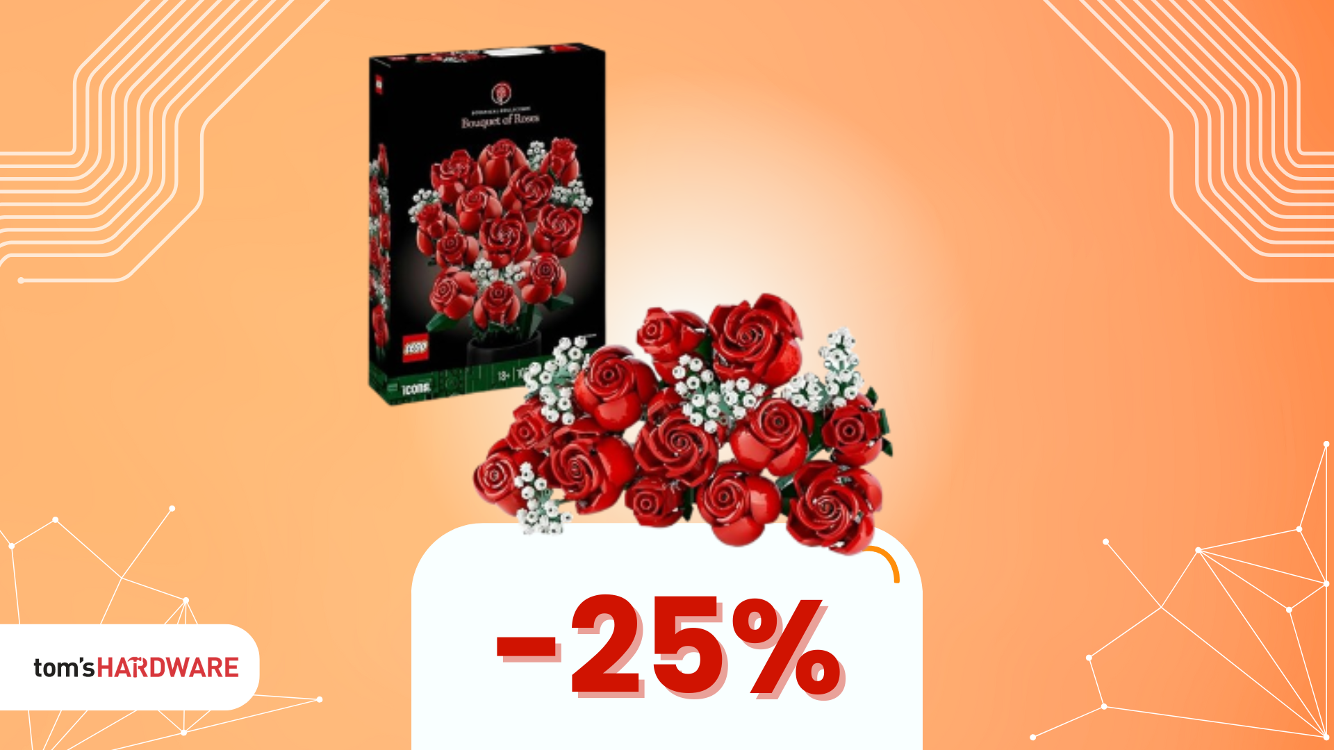 VENDUTISSIMO su Amazon: bouquet di rose LEGO a soli 45€!