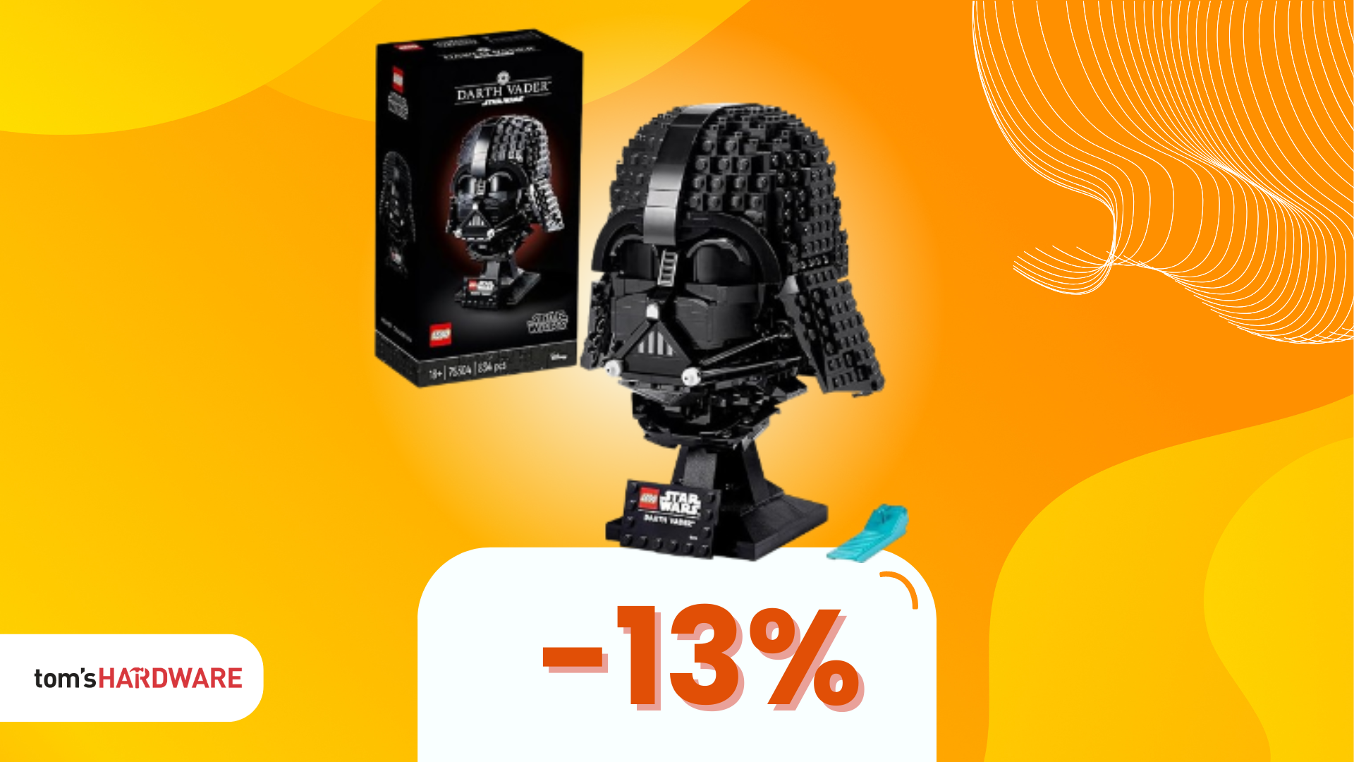 Casco LEGO di Darth Vader a soli 70€: il Lato Oscuro dei mattoncini!