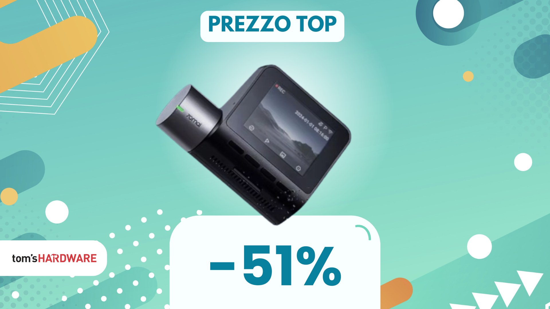 Guidate con la massima sicurezza con questa dash cam a soli 97€!