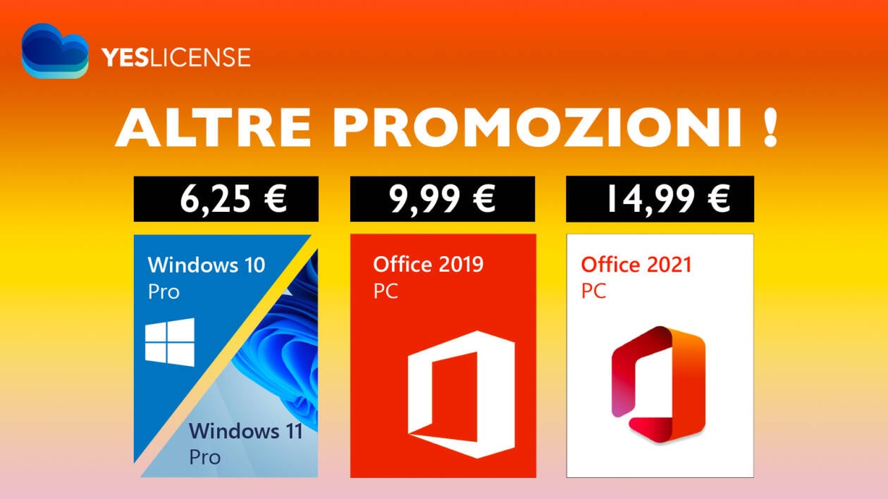 Licenze Windows e Office a prezzi stracciati grazie alle